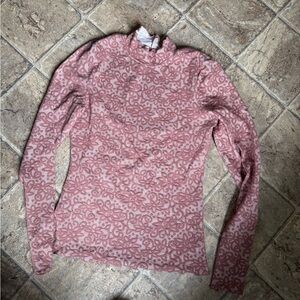 Willow Pink Lace Long Sleeve Top